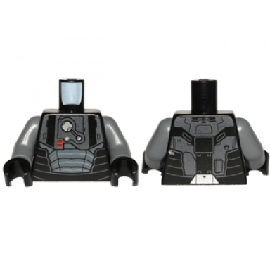 black torso sw armor plates with breathing apparatus pattern sw darth malgus dark bluish gray arms black hands