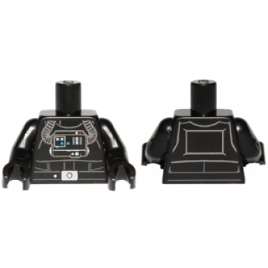 black torso sw tie pilot detailed with back printing pattern black arms with imperial logo and pockets pattern black hands