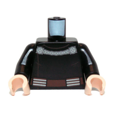 black torso sw robe with side closure ornate silver clasp and belt pattern count dooku black arms light nougat hands