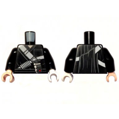 black torso sw dogi with straps and ammo belt detonator on waist pattern black arms white hand left light nougat hand right