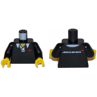 black torso speed champions with mclaren logo polo shirt pattern black arms yellow hands