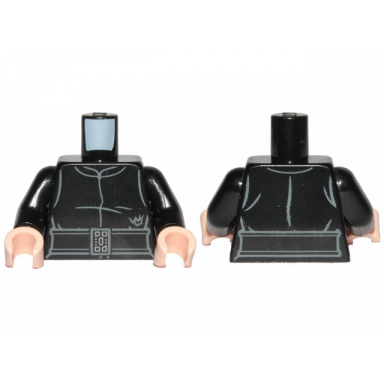 black torso sw kylo ren tattered robe pattern black arms light nougat hands