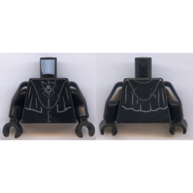 black torso harry potter robe with collar pattern black arms black hands