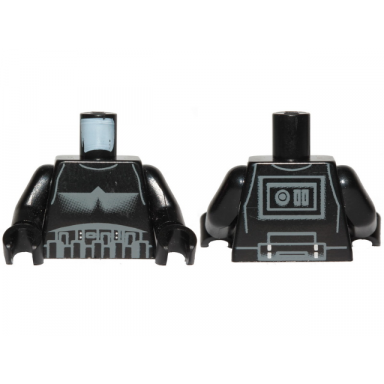 black torso sw armor shadow trooper short line on back pattern black arms black hands