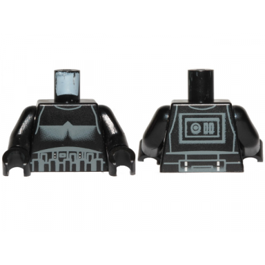 black torso sw armor shadow trooper long line on back pattern black arms black hands