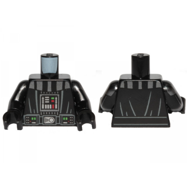 black torso sw darth vader armor robe and back pattern black arms with silver armor and stripes pattern black hands