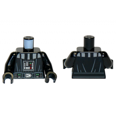 black torso sw darth vader armor robe and back pattern black arms black hands
