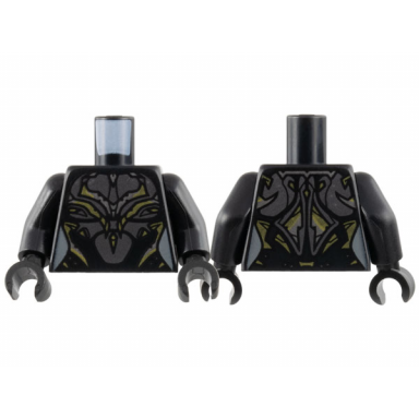 black torso female armor pearl dark gray panels gold trim pattern black arms black hands