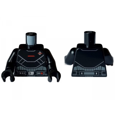 black torso sw armor plates red line and grand inquisitor symbol pattern black arms black hands