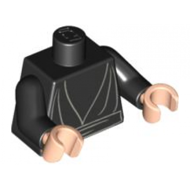black torso sw jedi robe waist sash pattern black arms light nougat hands