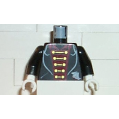 black torso studios black suit red shirt gold clasps pattern vampire black arms white hands