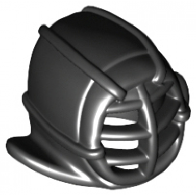 black minifigure headgear ninjago kendo helmet