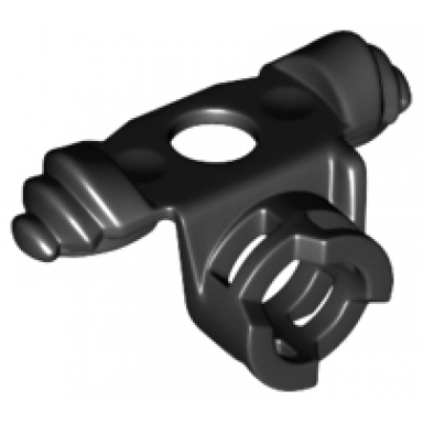 black minifigure armor shoulder pads stepped with scabbard for 2 katanas