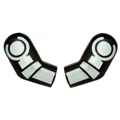 black arm matching left and right pair with white minifigure skeleton pattern