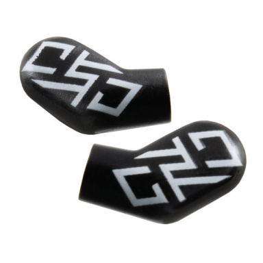 black arm matching left and right pair with white stylized oso pattern