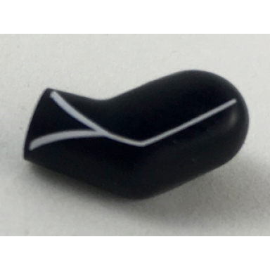 black arm left with white line pattern
