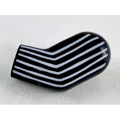 black arm left with 6 white stripes pattern