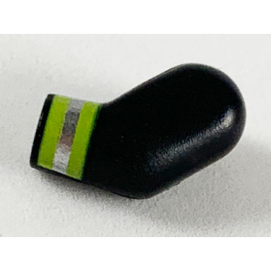 black arm left with lime and silver reflective stripes pattern
