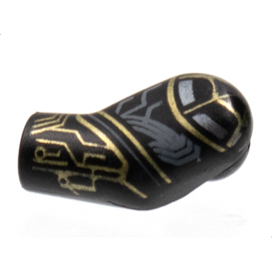 black arm left with gold and dark bluish gray circuitry pattern