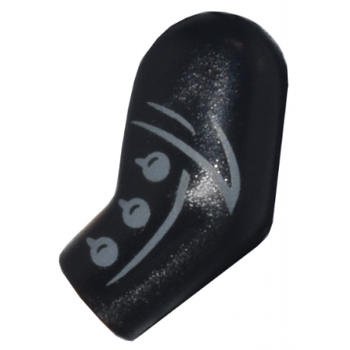 black arm left with dark bluish gray buttons and folds pattern