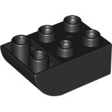 duplo brick 2 x 3 slope curved inverted