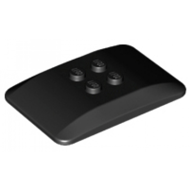 black wedge 6 x 4 x 2 3 quad curved