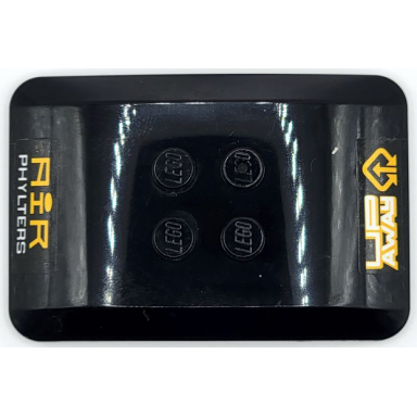 black wedge 6 x 4 x 2 3 quad curved with white and yellow air phylters and up away pattern stickers - set 42069