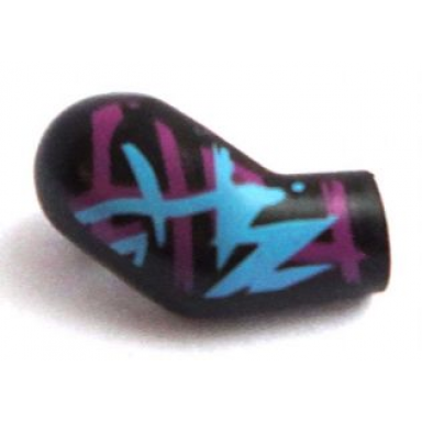 black arm right with magenta and medium azure markings pattern