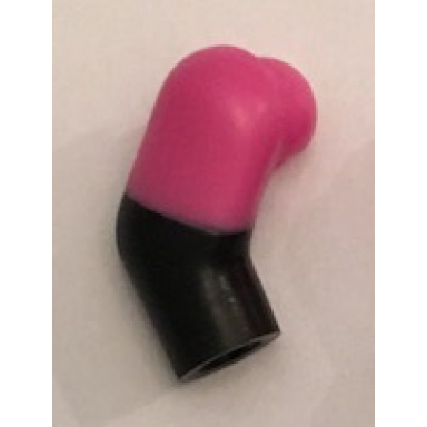 black arm right with molded dark pink short sleeve pattern