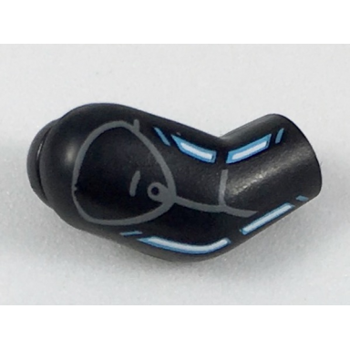 black arm right with blue lines pattern