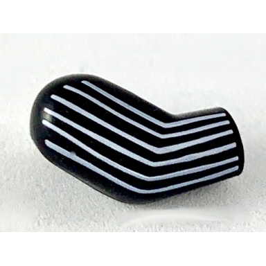 black arm right with 6 white stripes pattern