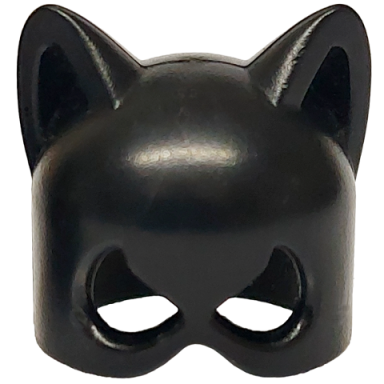 black minifigure headgear mask catwoman small gap between eye holes