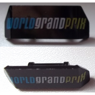 black vehicle spoiler with bar handle with world grand prix pattern