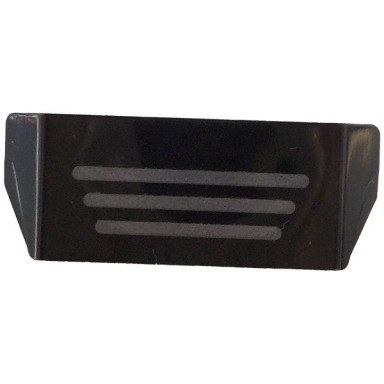 black vehicle spoiler with bar handle with 3 silver stripes pattern