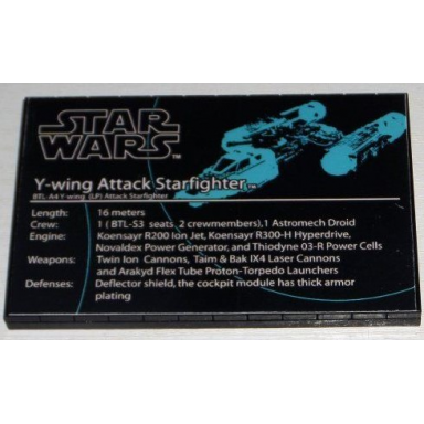 black stickered assembly 12 x 8 x 2 3 with ucs y-wing data pattern sticker - set 10134 - 2 plate 4 x 12 12 tile 1 x 8