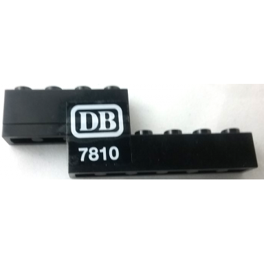 black stickered assembly 8 x 1 x 2 1 3 with white db 7810 pattern model right side sticker - set 7810 - 1 plate 1 x 4 1 brick 1 x 4 1 brick 1 x 6