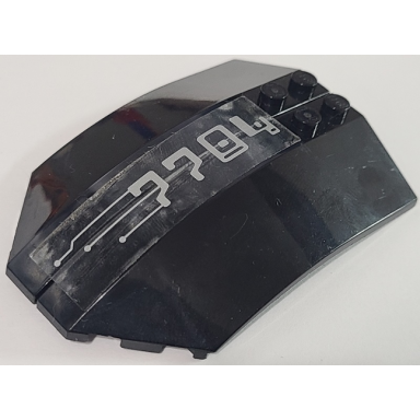 black stickered assembly 8 x 6 x 2 with silver circuitry pattern model right side sticker - set 7704 - 1 wedge 8 x 3 x 2 open right 1 wedge 8 x 3 x 2 open left