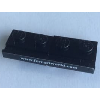 black stickered assembly 4 x 1 with www.ferrariworld.com pattern sticker - set 8155 - 2 plate modified 1 x 2 with door rail