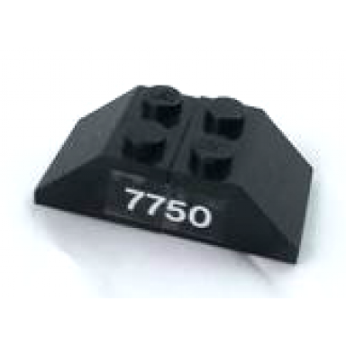 black stickered assembly 4 x 2 x 1 with 7750 pattern sticker - set 7750 - 2 slope 45 2 x 2