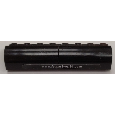 black stickered assembly 8 x 2 x 1 1 3 with www.ferrariworld.com pattern sticker - set 8654 - 2 slope curved 2 x 4 x 1 1 3 with 4 recessed studs