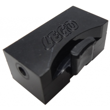 black train brick 2 x 4 x 1 1 3 sliding block with wheels holder type b with ledge