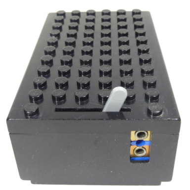 black electric 4.5v battery box 6 x 11 x 3 1 3 type iii for 2 prong connectors with middle pin