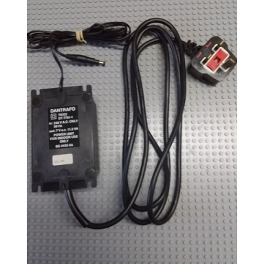 black electric power adapter transformer 7v ac - 1.6 amp