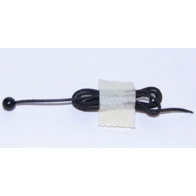black string with end tow ball 63l overall with same color tow ball pattern