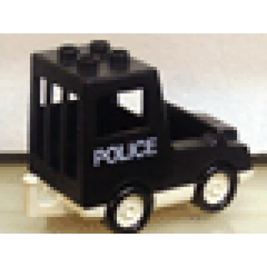 black duplo van paddy wagon type 1 with police pattern