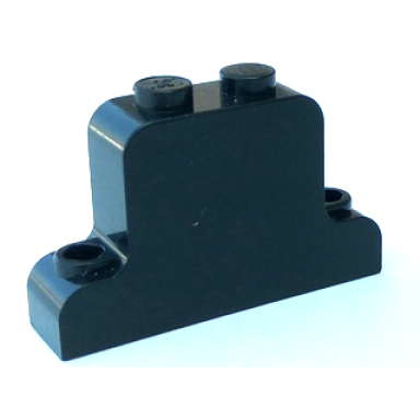 black fabuland brick modified 1 x 4 x 2 bell shape