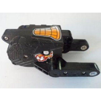 pullback motor 10 x 5 x 4 motorcycle motor 8 with number 4 on flames on both sides and orange seat pattern stickers - set 8355