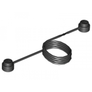 black string with end studs 30l overall with same color studs pattern