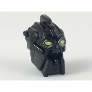 black minifigure head modified bionicle inika toa nuparu pattern