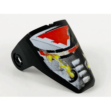 black technic throwbot visor with roborider the boss pattern